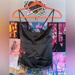 Delias x Dolls kill Disappear into you satin tank